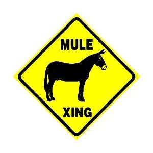  MULE CROSSING farm animal pet joke sign