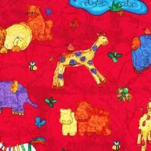  Jungle Buzz quilt fabric by Northcott, jungle animals on 
