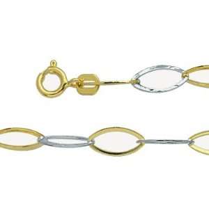 10 White and Yellow Gold Ankle Bracelet Jewelry