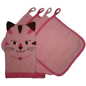  Frenchie Mini Couture Wash Mitten and Wash Cloth Set 