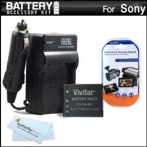  Battery And Charger Kit For Sony Cyber Shot DSC WX9, DSC 
