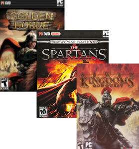 STRATEGY PACK 3x PC Games Spartans, 7 Kingdoms, etc NEW  