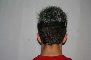 In 1 Hair Hat Black Sun Visor Wig Wacky Spikes Surfer  