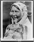 Uiyaku,Nunivak,Eskimo woman,nose ring,labret,hooded parka,Natives,E 