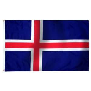  Iceland Flag 5X8 Foot Nylon Patio, Lawn & Garden