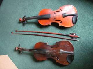 Up for your consideration are 2 violins and 2 bows for repair, restore 