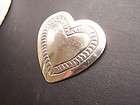Vintage Love Bird Heart Pin Stamped Sterling  