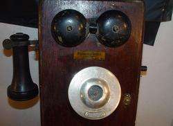 ANTIQUE Western Electric Oak TELEPHONE WALL PHONE 329W   