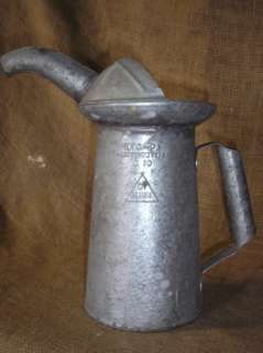 Vintage Galvanize Oil Can NYC PA Type Q10 A Collectors Item Must Have 