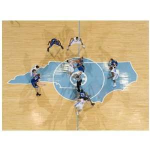 NCAA North Carolina Tar Heels (UNC) 17 x 23 Opening Tip vs. Duke 