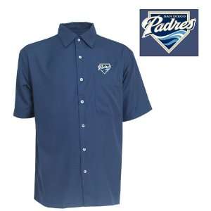   Diego Padres Premiere Shirt by Antigua   Navy Small