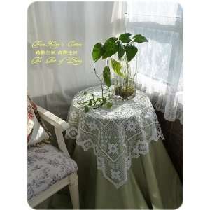  Vintage Hand Cotton Tuscany Lace/crochet Table Cloth 