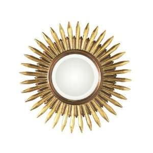   Mirror Decor Sunburst Design in Antique Gold Finish