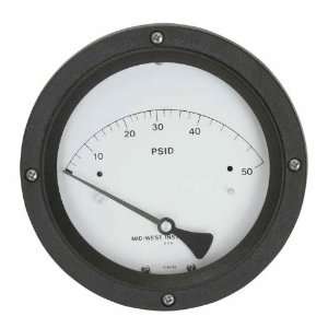 Differential Pressure Gauge, 20 PSI; Stainless Steel Body With 1/4 