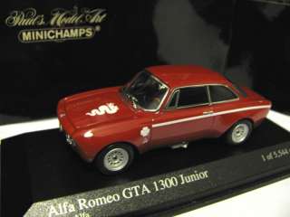 43 MINICHAMPS ALFA ROMEO GTA 1300 JUNIOR 1972  