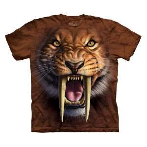Sabertooth Tiger Adult T Shirt by The Mountain  