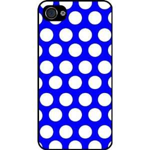 Rikki KnightTM Blue Polka Dots Black Hard Case Cover for Apple iPhone 