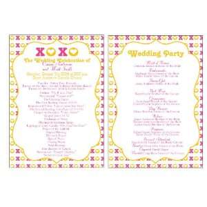  5023P Hugsn Kisses Wedding Programs