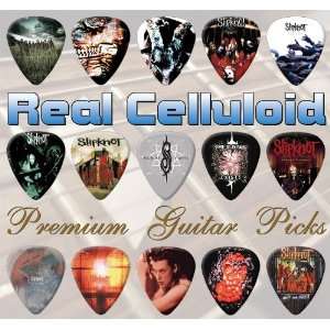  Slipknot Premium Gold Guitar Picks X 15 Medium Musical 