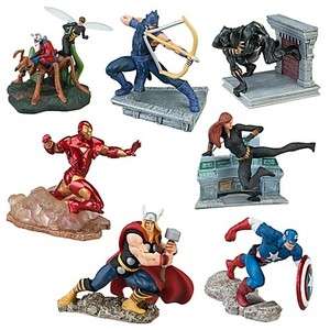   Avengers Figure Play Set 7pc Cake Topper Thor Iron Man Capt Am.  