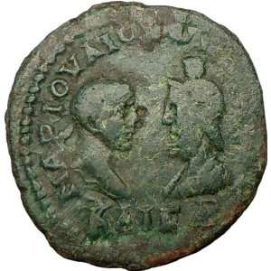  Roman Caesar w Serapis MESEMBRIA Rare Ancient Roman Coin Apollo w lyre