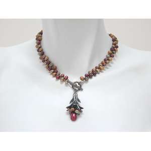  Fall Mix Freshwater Pearl Bud Cluster Necklace Erica Zap 