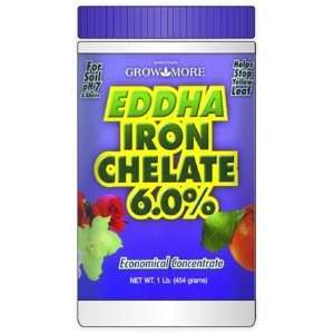   GRM6546 Growmore EDDHA Iron Chelate 6% 1 pound Patio, Lawn & Garden