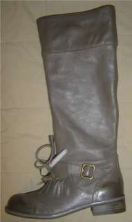 Anthropologie Lucky Penny Dawn Taupe Riding Boots sz 7 1/2 *Brand 
