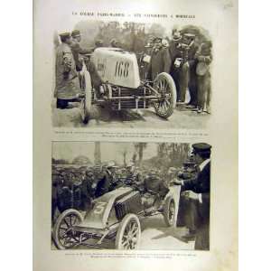  1903 Gabriel Automobile Race Motor Car Renault Print