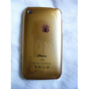  brown Hard back Case with Apple Logo for iPhone 3g 3gs 