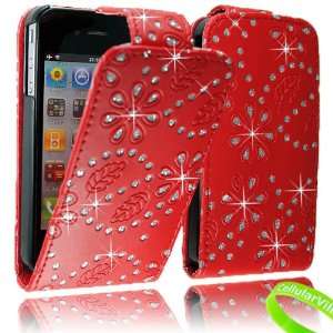 Cellularvilla (Trademark) Case for Apple Iphone 4 4g 4s Red Glitter 