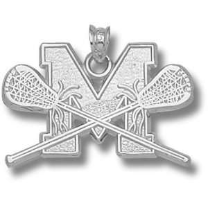  University of Maryland M Lacrosse Sticks Pendant (Silver 