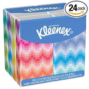  Kleenex Pocket 8 Pack Facial Tissue, 80 Count (Pack of 24 