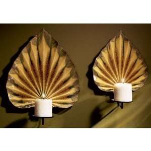  Leaf Sconce Set