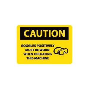   Be Worn When Operating This Machine Safety Sign