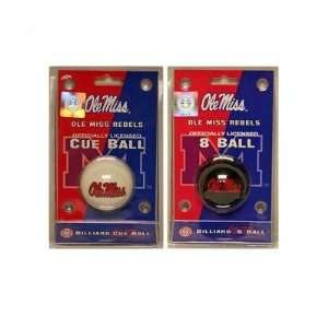 Ole Miss Cue and Eight Ball Pool Set 