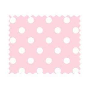  SheetWorld Pastel Pink Polka Dots Woven Fabric   By The 