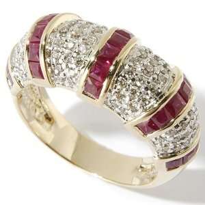  14K Gold Ruby & Diamond Ring Jewelry