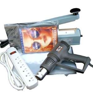   Impulse Shrink Wrapping Kit with 6 x 10.5 in. DVD Shrink Bags, 500pcs
