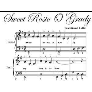   Sweet Rosey OGrady Easy Piano Sheet Music Traditional Celtic Books
