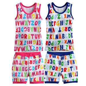 NEW Baby & Toddlers Sleepwear SetSleeveless Alphabet  