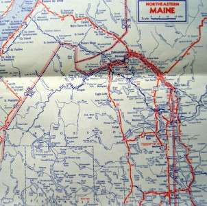 RICHFIELD OIL VERMONT NH MAINE HIGHWAY ROAD MAP 1948  