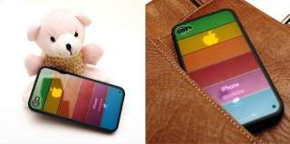 Rainbow Color Case Cover For Verizon Apple iPhone 4 4G  