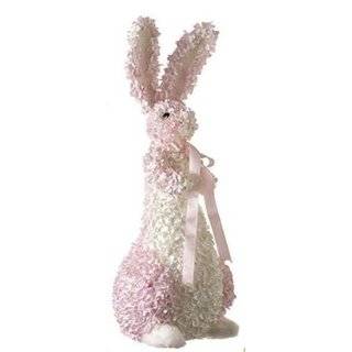 RAZ Imports Easter Bunny Tales 20 Glittered Hydrangea Bunny, Pink