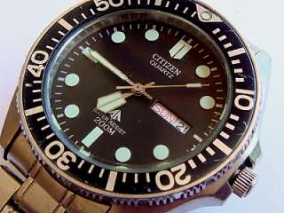 Citizen quartz 200m quartz diver defect for parts  