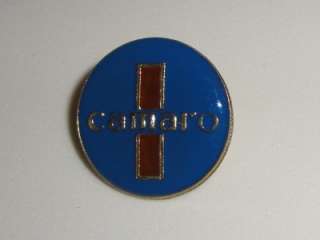 Chevy Camaro Emblem Vtg Enamel Metal Hat Pin Badge GM Chevrolet Blue 