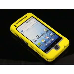  YELLOW Hard Rubber Feel Plastic Case for HTC G2 (T Mobile 