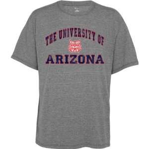 Arizona Wildcats Old School Grey Vintage Tri Blend T Shirt  