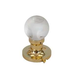   of New York 3022BPR ABC Frosted Privacy Doorknob, 2.5 Inch, Brass