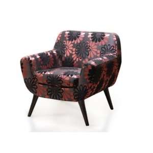  Armen Living Jetson Club Chair in Purple Floral Cover 